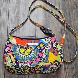Vera Bradley Quilted Crossbody Bag Colorful Paisley Adjustable Strap Maximalism